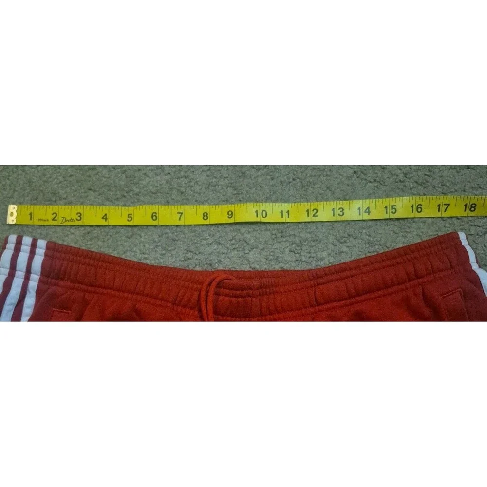 Adidas Originals 3 Stripe French Terry Red/White Shorts Men's XL